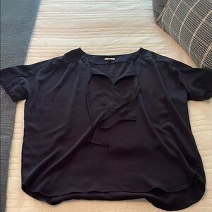 GAP Navy Short Sleeve Blouse